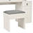 Vanity Desk with Sliding Mirror and Lights-1834996799