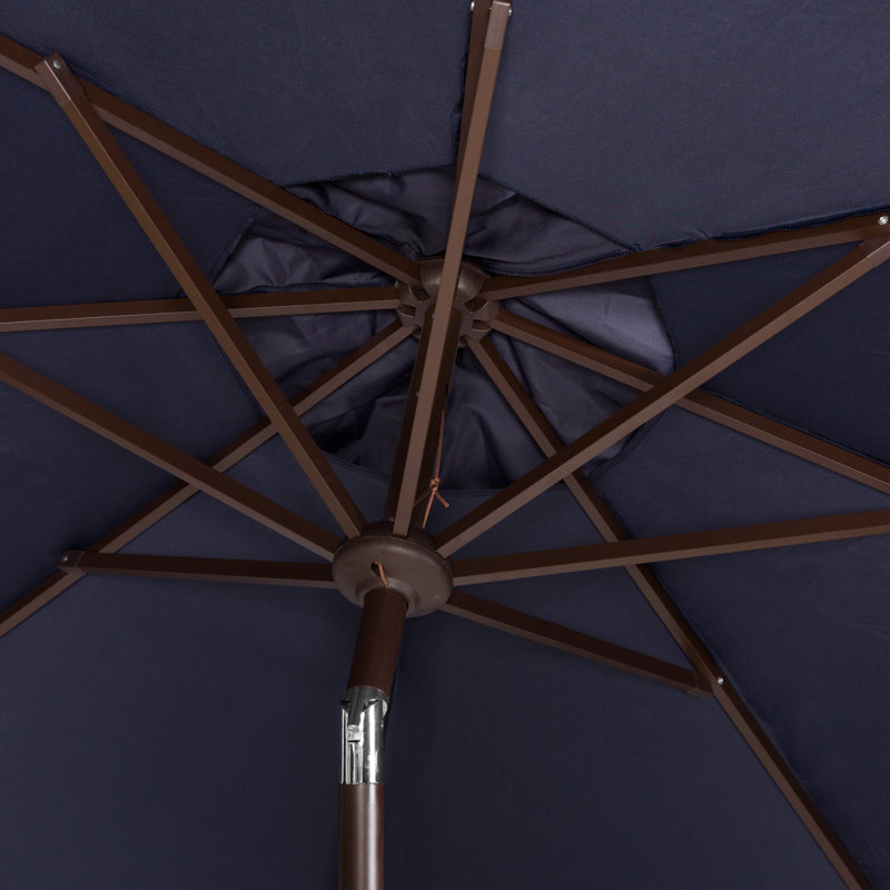 Argentina 100.79'' Tilt Beach Umbrella, Navy/White