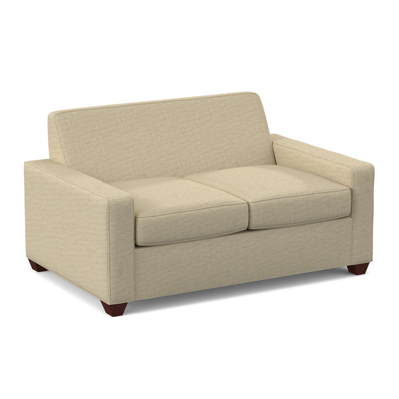 Avery 72" Square Arm Sofa, Empire Mahogany, Archetype Hemp