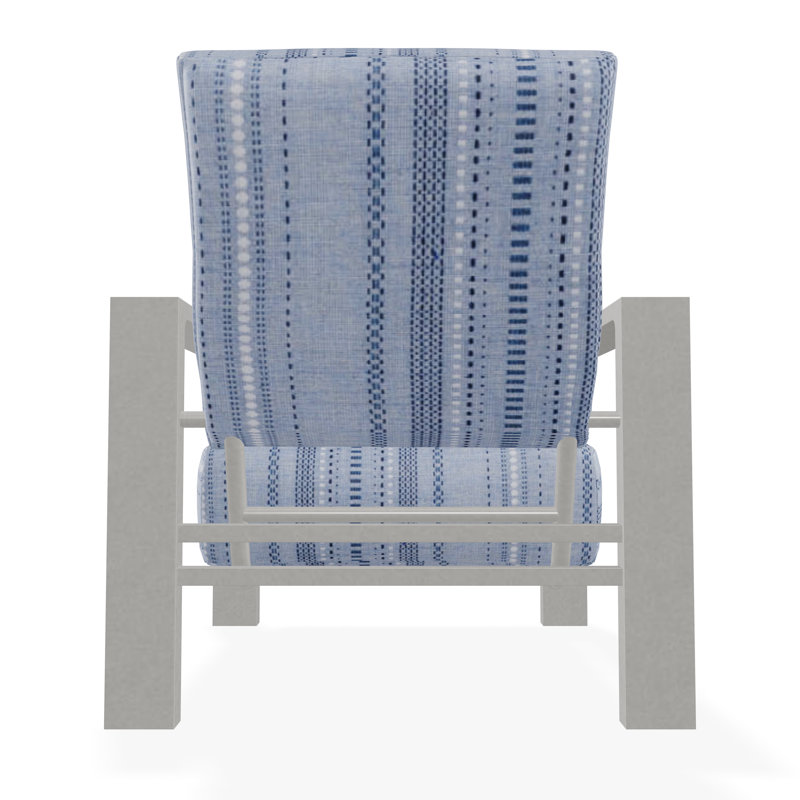Larssen Outdoor Lounge Chair, Snow, Copeland Chambray
