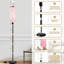 Lampe sur pied en marbre rose grunge abstraite à intensité variable moderne avec télécommande et pédale abat-jour abat-jour grand poteau d'angle pour le salon, la chambre et le bureau