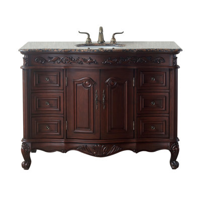 48'' Single Bathroom Vanity with Granite Top