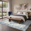 Roehit Oriental Performance Machine Washable Blue / Beige / Cream / Ivory Area Rug-1304779345