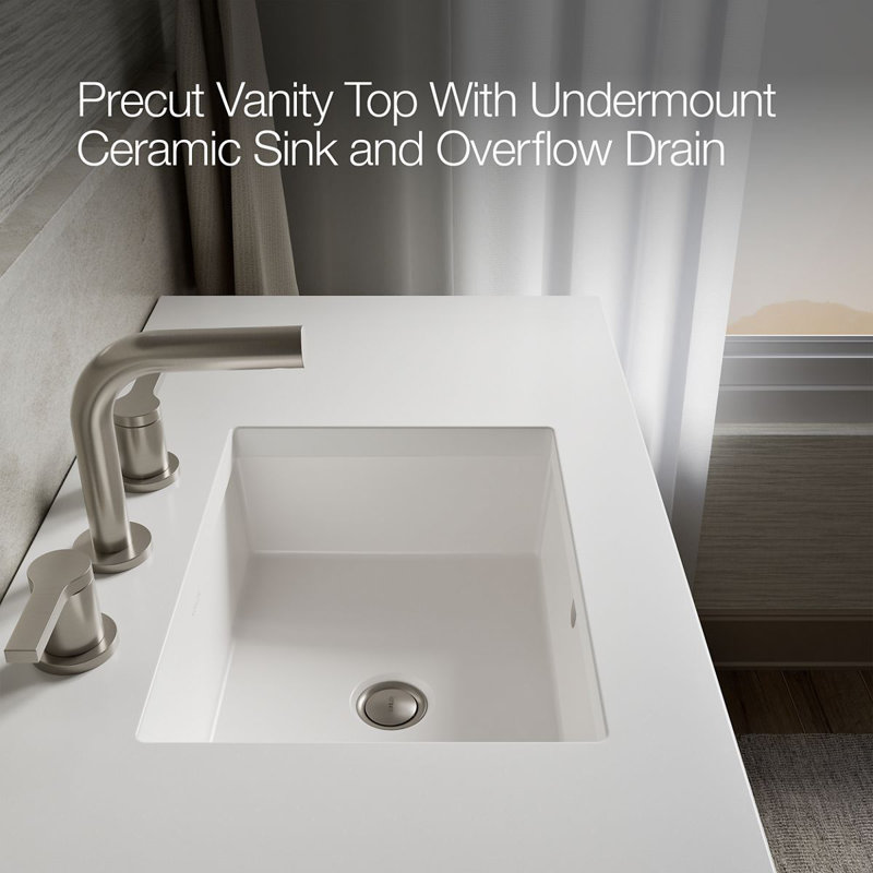 Hearthaven 36-In Bathroom Vanity Set, Slate Gray