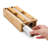 Bamboo Wrap Dispenser For Kitchen Drawer With Cutter And Labels, Plastic Wrap, Aluminum Foil And Wax Paper Dispenser, Compatible With 12" Roll