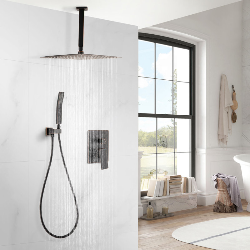 16" Complete Shower System with Rough-in Valve, Oil-Rubbed Bronze