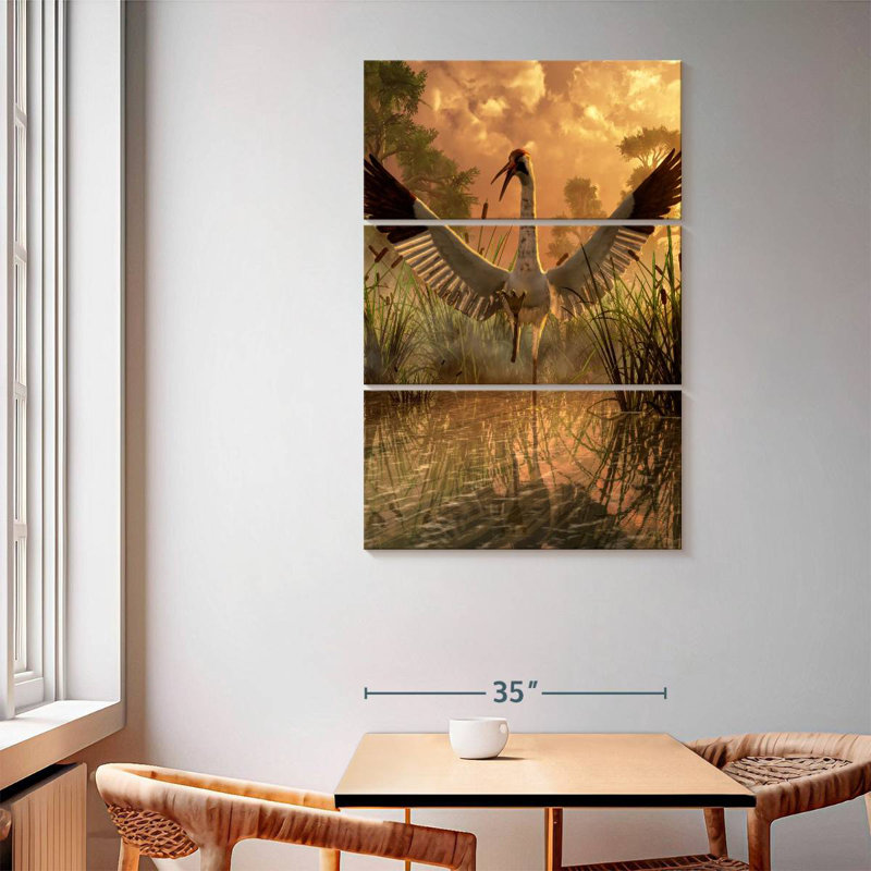 Brampt Sandhill Crane, 65" H x 42" W