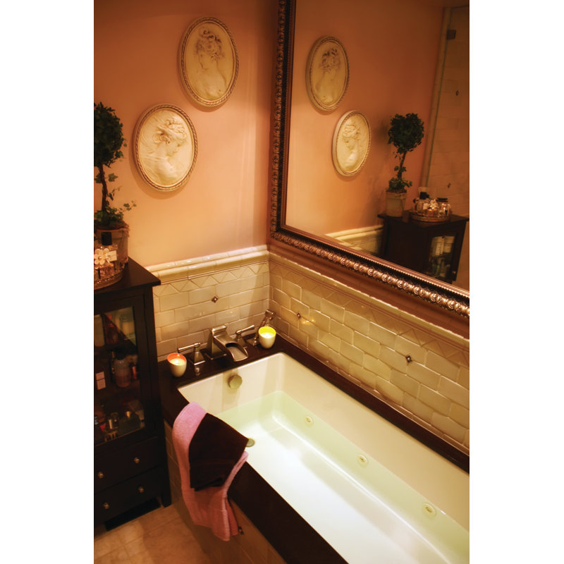 Lacey 66'' L Bathtub, White, Satin Brass