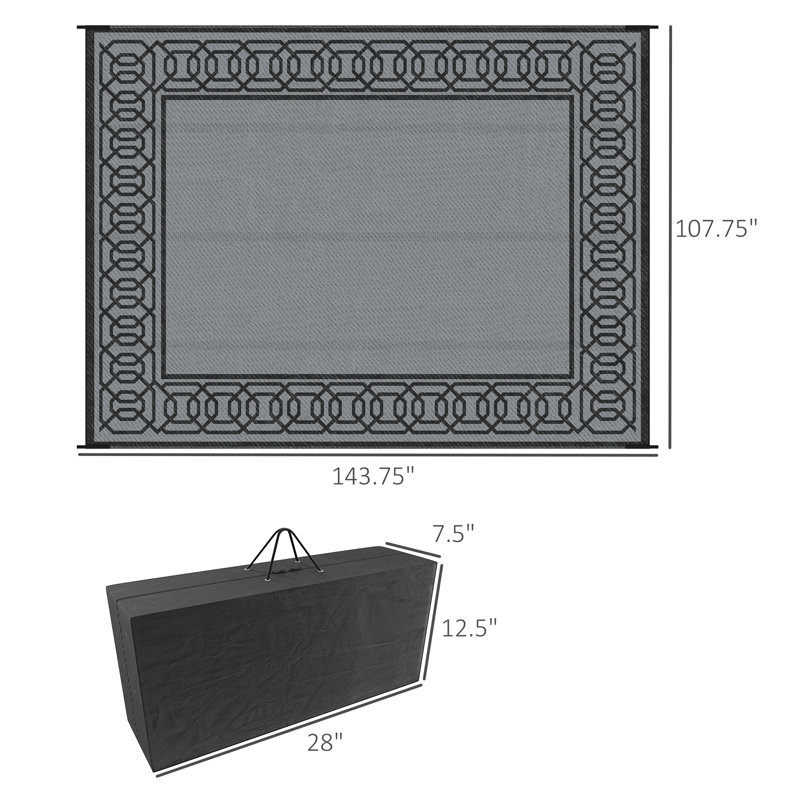 Tapis d'extérieur réversible Outsunny