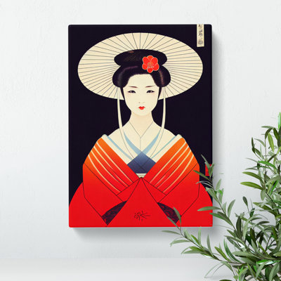 A Beautiful Geisha No.1 - Wrapped Canvas