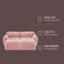 80-inch Soft Velvet Fabric Bone-free Sofa-1151329462