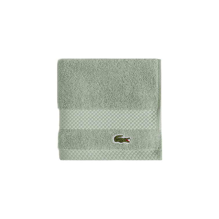Lacoste Heritage 13X13 Cotton Wash Cloth, 100% Supima Cotton, Micro-Fresh® Anti-Microbial