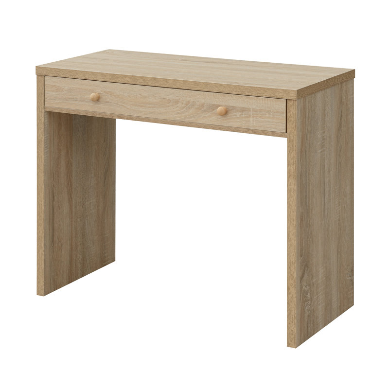 Bureau d'écriture avec tiroir Alisa, Blanc patiné