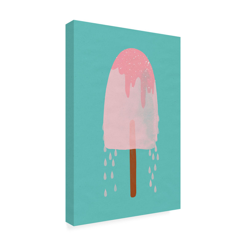 «Batoul Yummy Ice Cream On Canvas» par X1 Brand Print, H 24 po x l 16 po x P 2 po