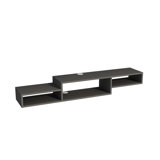 Floating TV Stand With Shelves Linesha