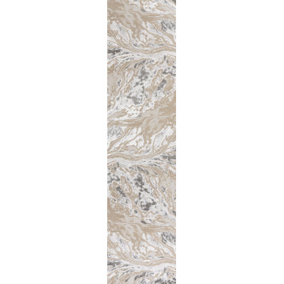 Bille Marbled Abstract Beige/Ivory Rug