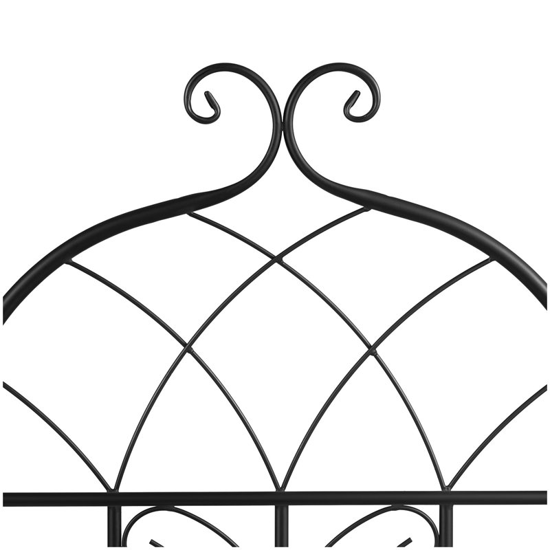 Ensemble de 4 treillis de jardin en métal pour support d'escalade 87 x 20 po antirouille