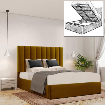 Besar Upholstered Ottoman Storage Bed