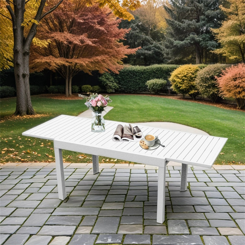 Table de salle à manger Zimran L 32,7 x l 70,8, Blanc