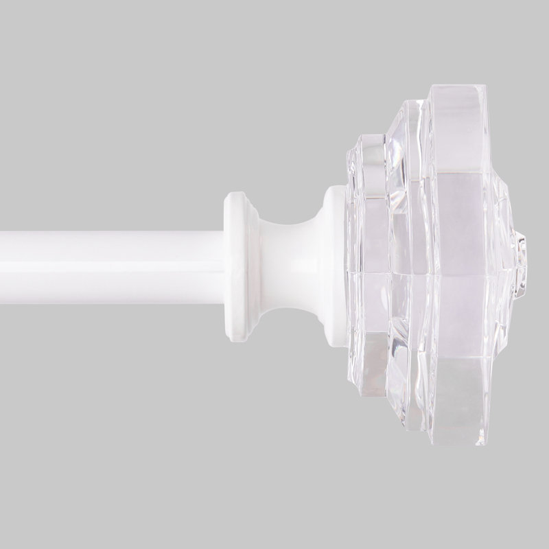 Tringle à rideaux simple réglable Afelix, Noir, 48" - 84"