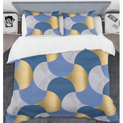 Polyester Twill Geometric Shapes Duvet Cover Set