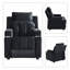 Fauteuil inclinable manuel standard en velours Iyah