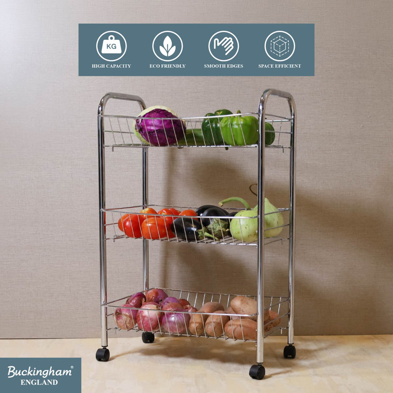 Buckingham 3 Tier Kitchen Storage Trolley