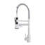 Robinet de cuisine à poignée simple 19 po d'Uniwa (finition nickel brossé)-128500645