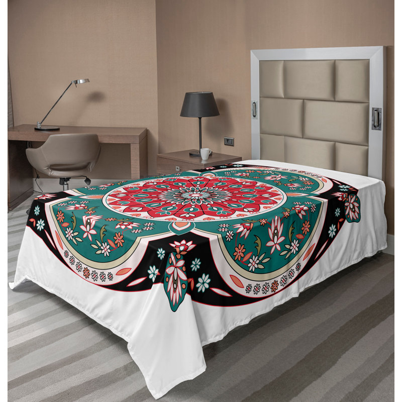 Multicolore Ambesonne, Drap plat pour lit simple