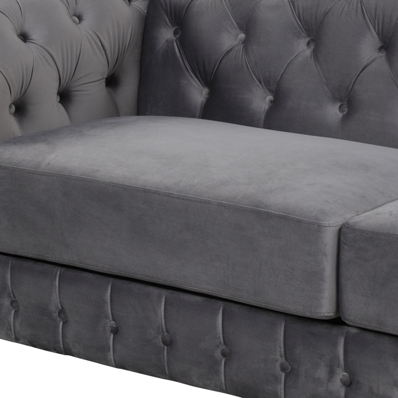Canapé 82,4 po Mid Century Modern, Gris