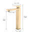 Robinet de meuble-lavabo en or brossé - Valve à cartouche et panneau latéral inclus