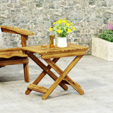 Abriele End Table, Outdoor Folding Side Table, Small Accent Table