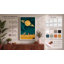 Saturn and the Yellow Convertible Retro - Wrapped Canvas-249942355-249942360