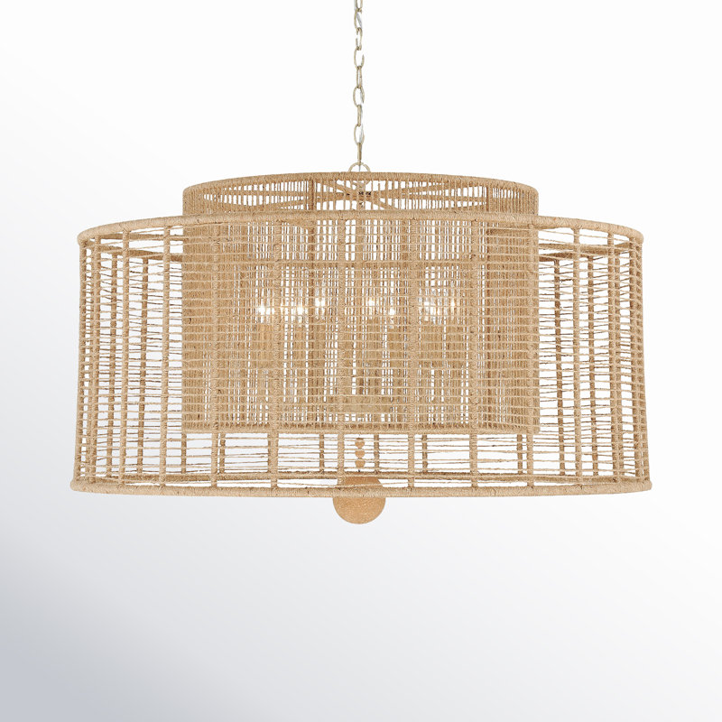 12 - Light Dimmable Drum Chandelier