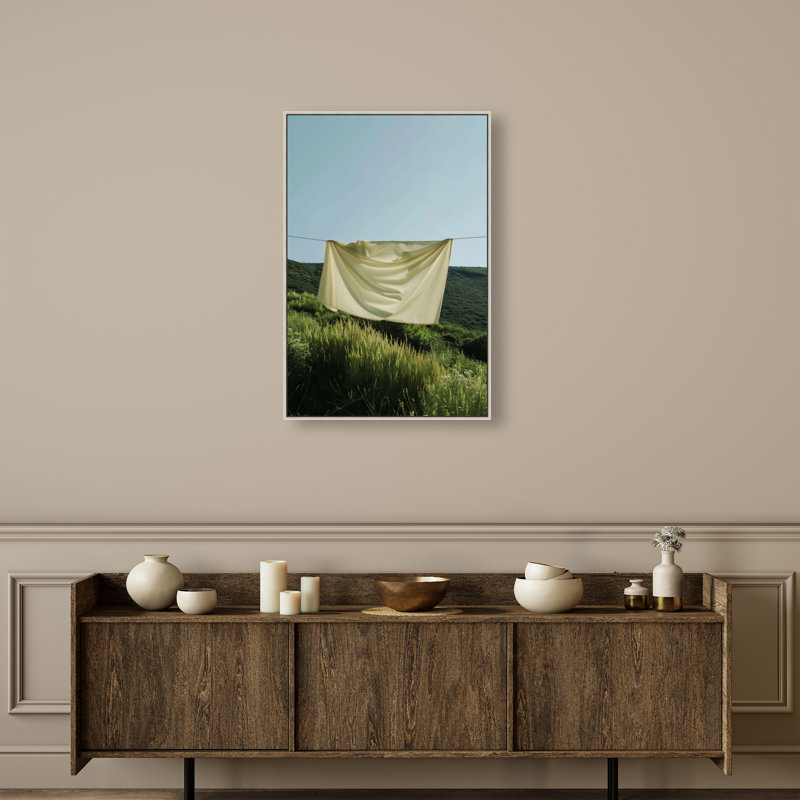 Floating Cotton I Print by Oliver Gal, 46"H x 31"W, Silver Floater Frame