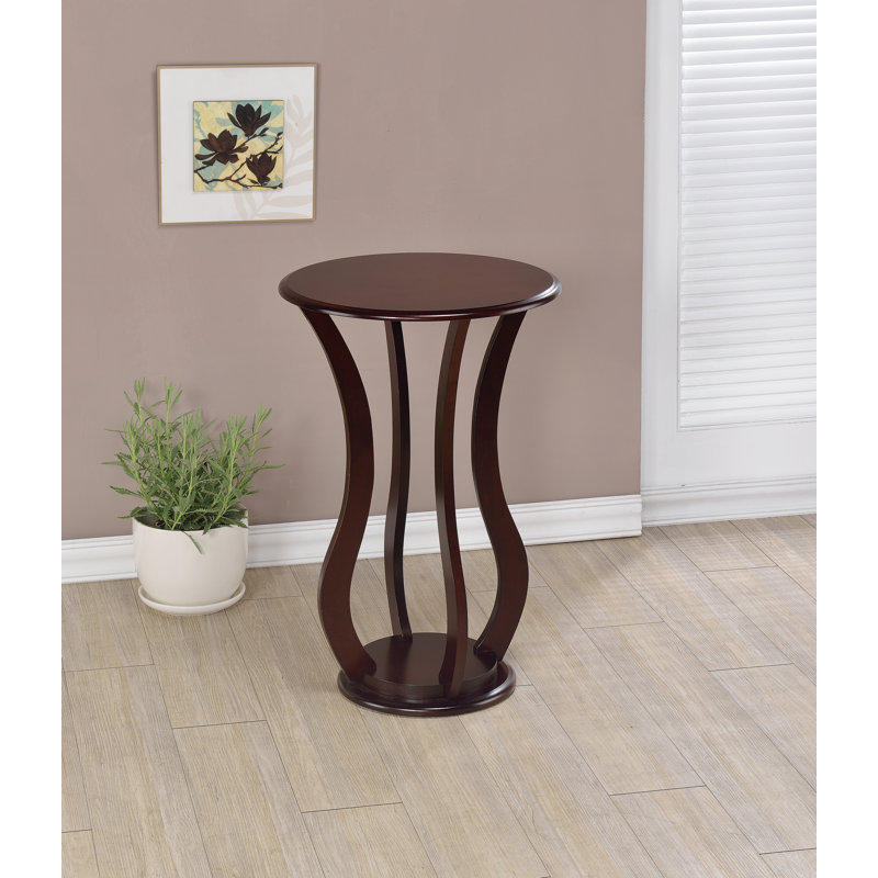 Elton Round Top Accent Side Table, Cherry