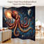 Cloison pliante 6 panneaux Royal Cosmic Octopus Glowing Eyes Outer Space Planets Galaxy Toile séparateur de pièce-271071016