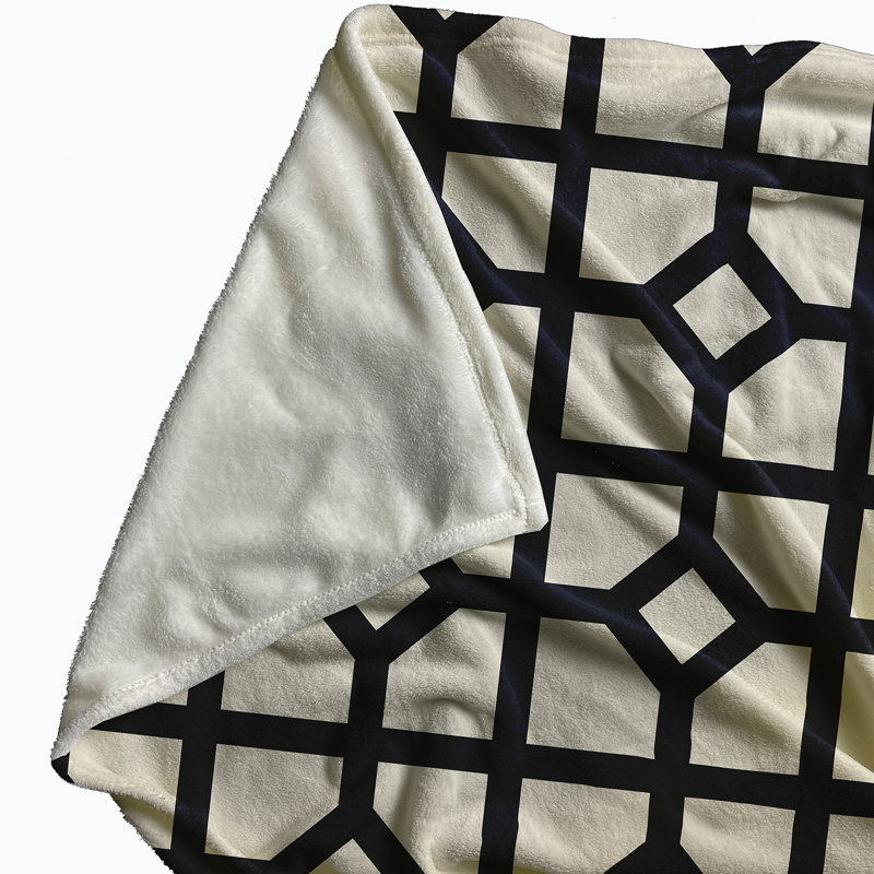 Renata Plain Weave / Muslin Throw Blanket, Navy