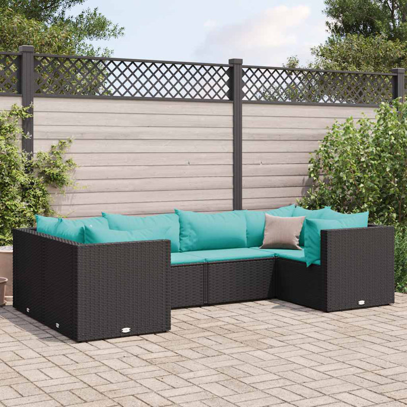  Ensemble de patio noir, bleu eau, Bleu eau, Noir