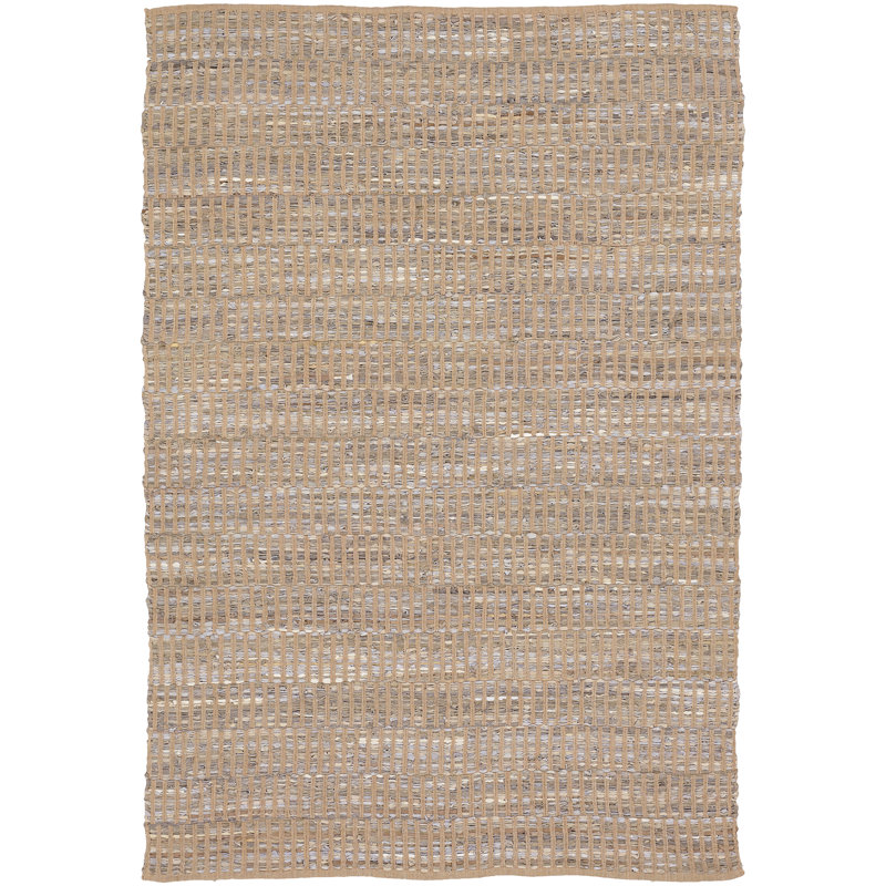 Tapis gris réversible tissé à la main Gracie Oaks Zwilling, Rectangle 7 pi 9 po x 10 pi 6 po