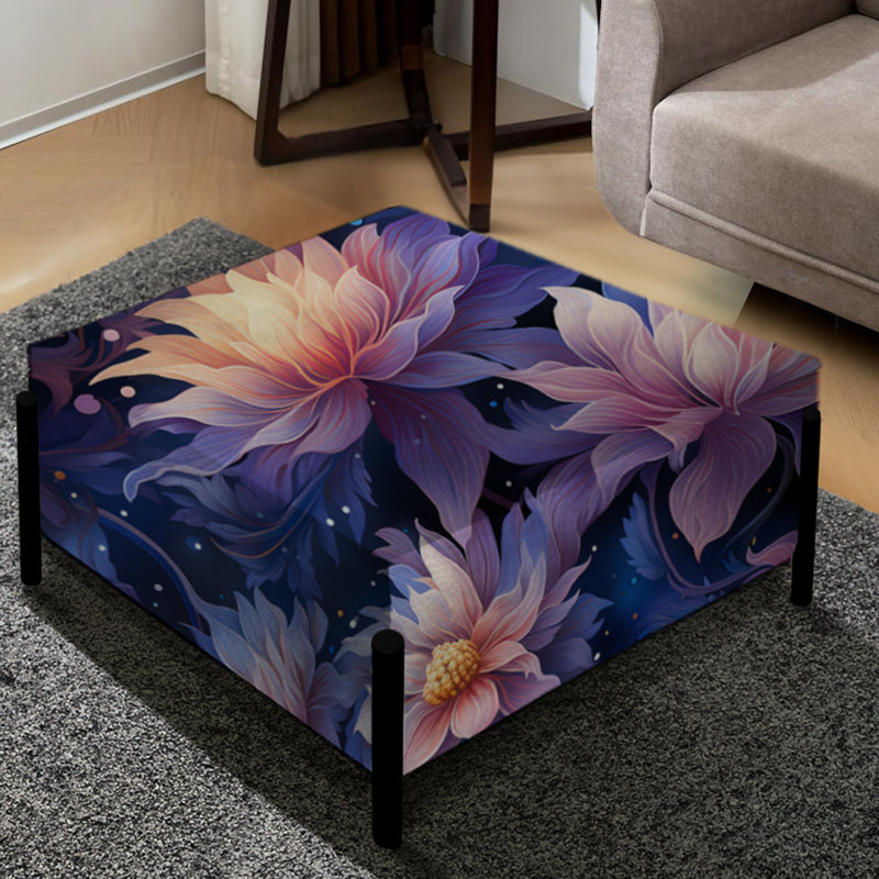 Motif floral mauve avec rêves célestes mauves