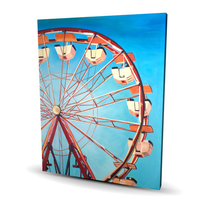 Ferris Wheel by a Beautiful Day - Contemporary Canvas Art