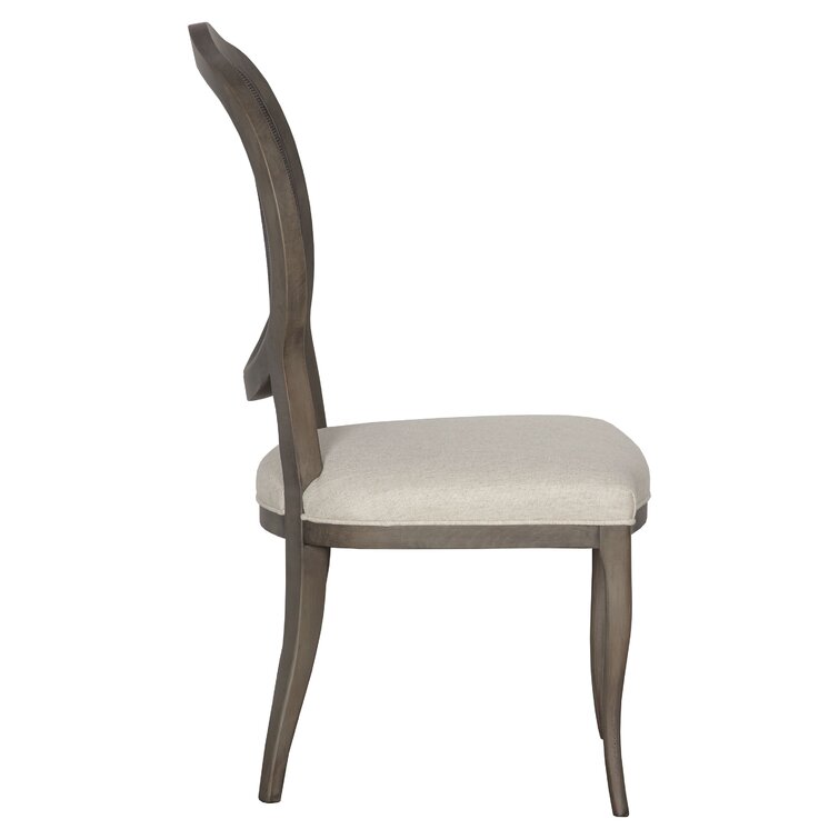 Fairfield Chair Ava Linen King Louis Back Side Chair in Brown