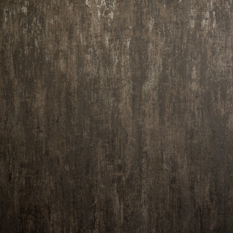 Brera Metallic Abstract Distress 10.05m x 53cm Wallpaper Roll, Dark Brown