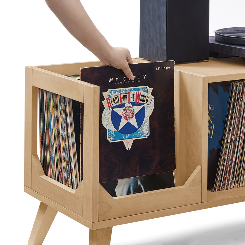 Asheville Low Record Storage Console, Natural
