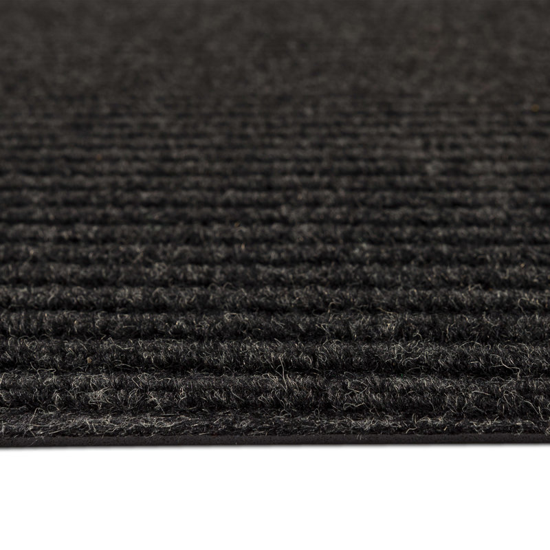Paillasson intérieur / extérieur antidérapant double jeu, Gris anthracite, 24 po x 60 po