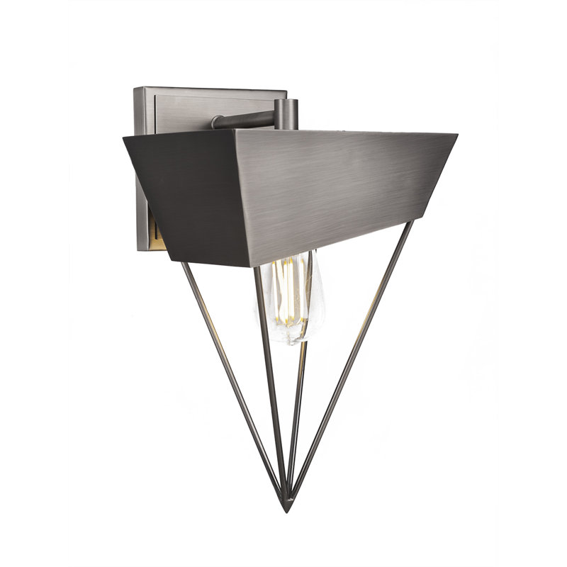 Applique murale 1 lumière Oryana Neo présentée avec ampoule DEL antique, Nickel brossé