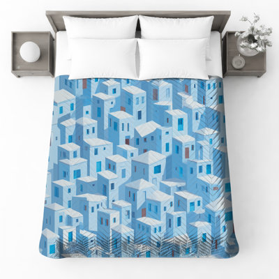 Couvre-lit matelassé bleu toutes tailles