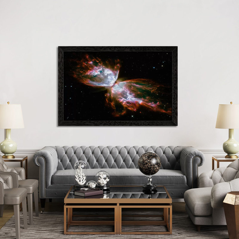 1 Piece Wall Art on Canvas, 101.6 cm H x 66.04 cm W, Black Floater Framed