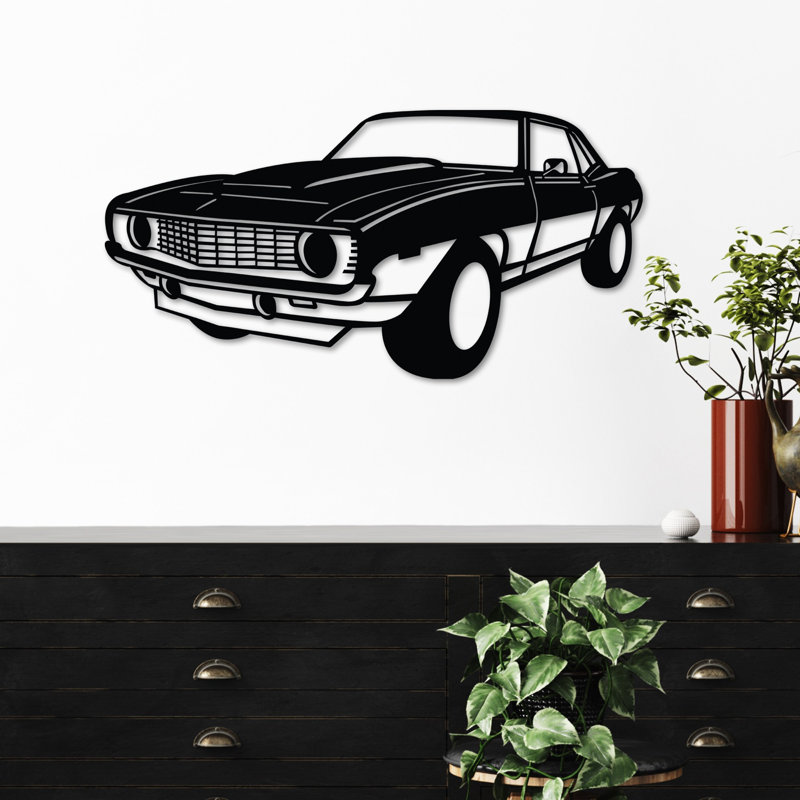Elegant Black Decorative Metal Wall Accessory, 23.6 x 11.8 inches | 100% Metal, Thickness: 0.06 inches | Lightweight at 1.5 lbs, Perfect for Home Decor, Stylish and Durable Design for Any Space